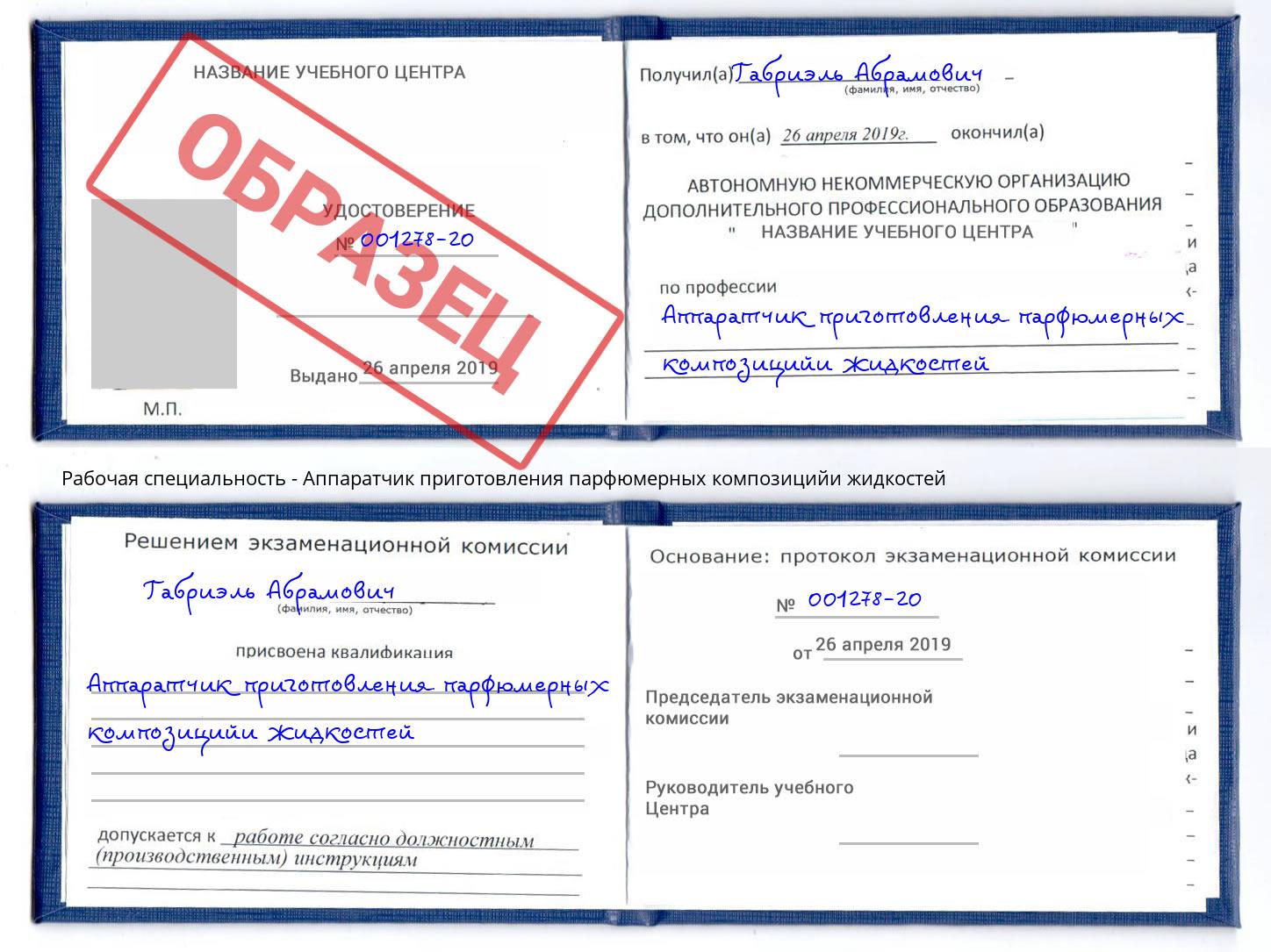 Аппаратчик приготовления парфюмерных композицийи жидкостей Сосновый Бор