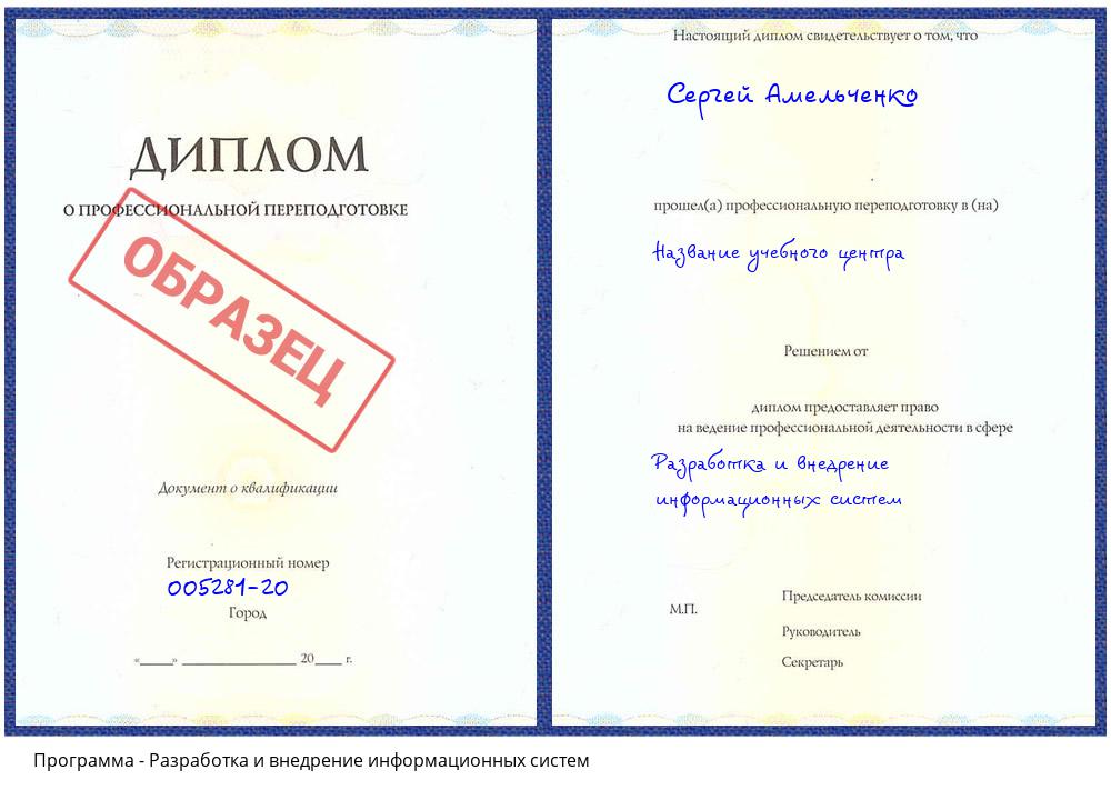 Разработка и внедрение информационных систем Сосновый Бор